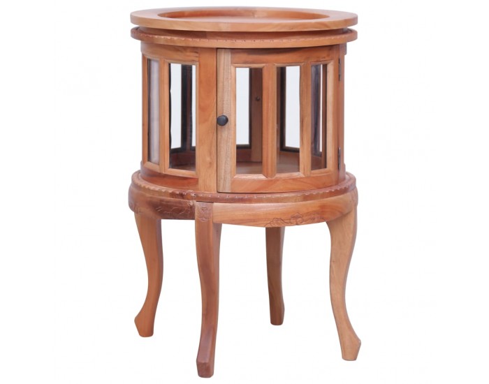 Sonata H Шкаф с витрина, естествен цвят, 50x50x76 см, махагон масив