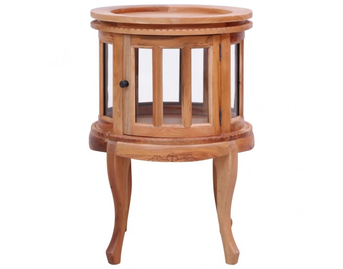 Sonata H Шкаф с витрина, естествен цвят, 50x50x76 см, махагон масив