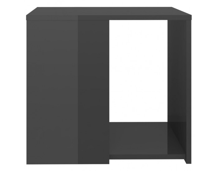 Sonata H Странична маса, сив гланц, 50x50x45 см, инженерно дърво