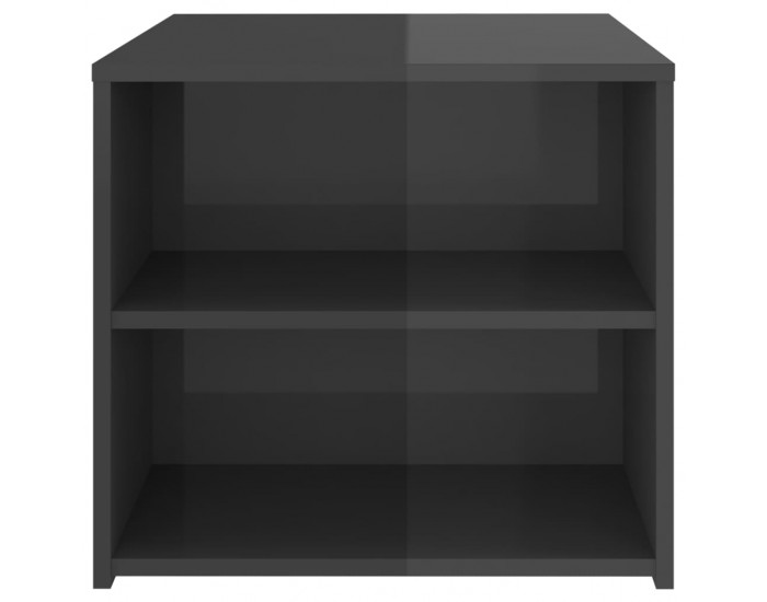 Sonata H Странична маса, сив гланц, 50x50x45 см, инженерно дърво