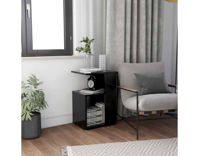 Sonata H Странична маса, черна, 36x30x56 см, инженерно дърво