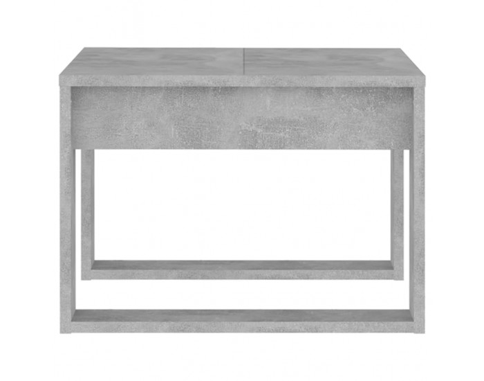 Sonata H Странична маса, бетонно сива, 50x50x35 см, инженерно дърво