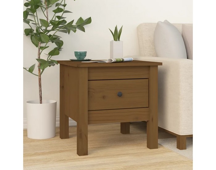 Sonata H Странични масички 2 бр меденокафяви 40x40x39 см бор масив