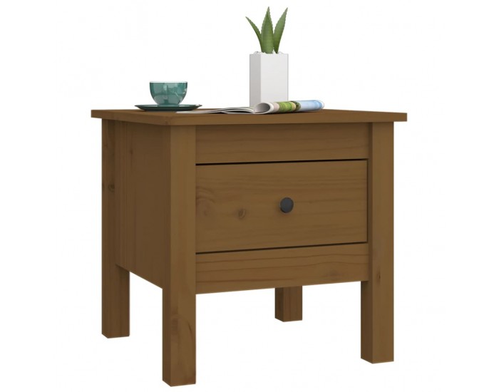 Sonata H Странични масички 2 бр меденокафяви 40x40x39 см бор масив