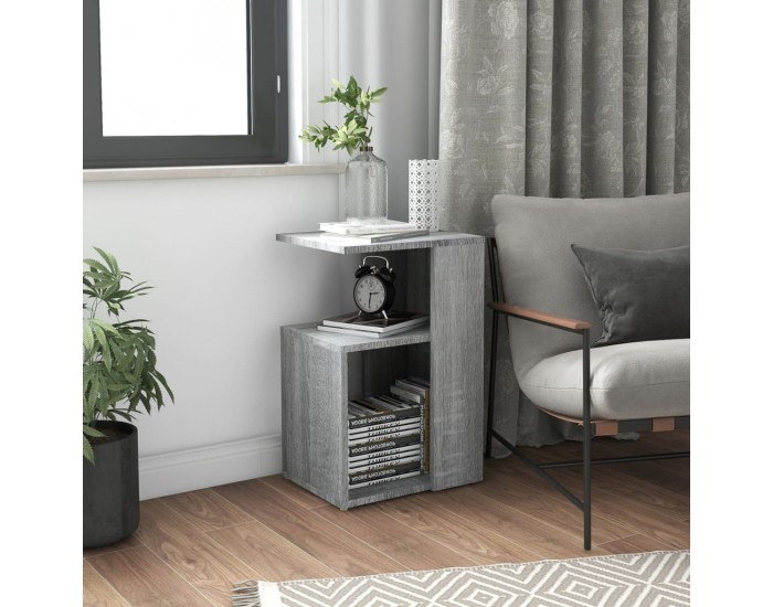 Sonata H Странична маса, сив сонома, 36x30x56 см, инженерна дървесина