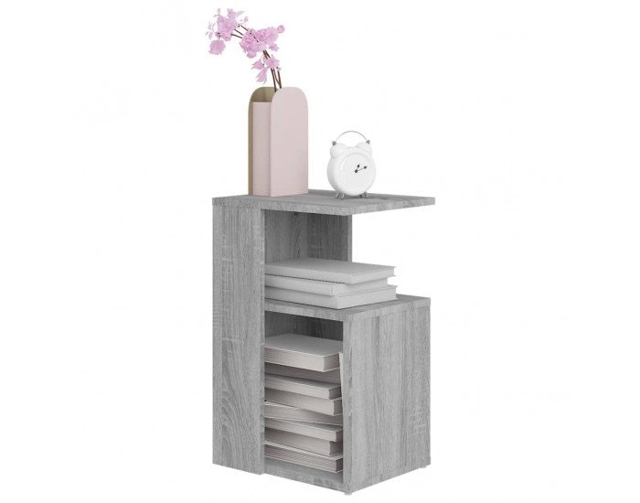 Sonata H Странична маса, сив сонома, 36x30x56 см, инженерна дървесина