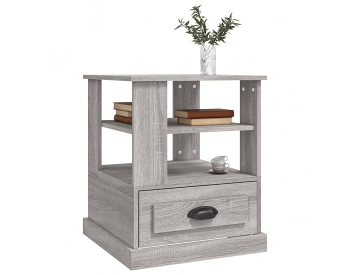 Sonata H Странична маса, cив сонома, 50x50x60 см, инженерно дърво