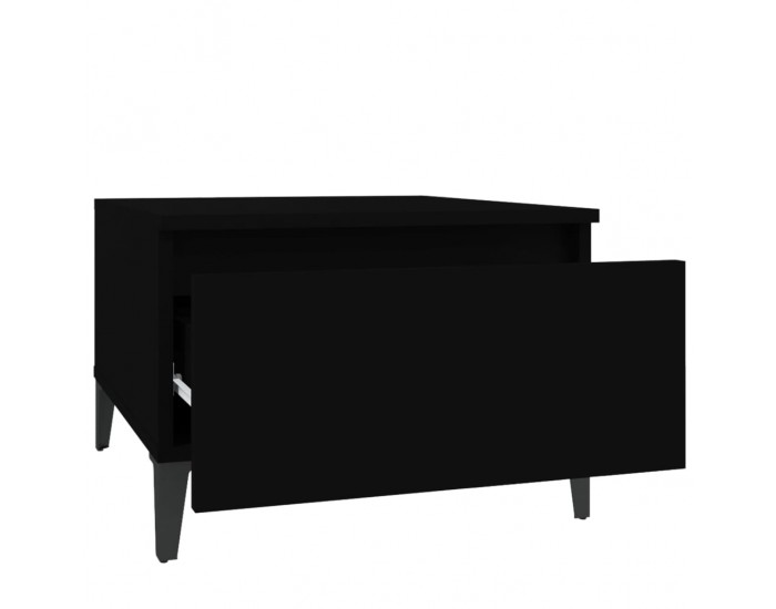 Sonata H Странични маси, 2 бр, черни, 50x46x35 см, инженерно дърво