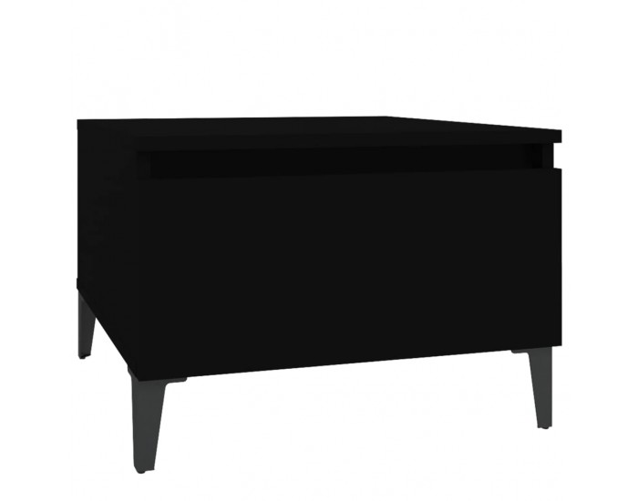 Sonata H Странични маси, 2 бр, черни, 50x46x35 см, инженерно дърво