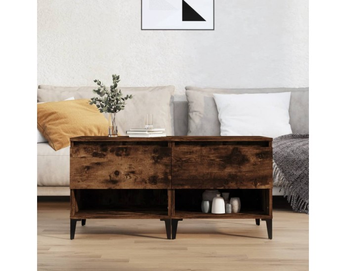 Sonata H Странични маси, 2 бр, опушен дъб, 50x46x50 см, инженерно дърво