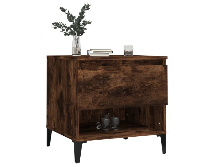 Sonata H Странични маси, 2 бр, опушен дъб, 50x46x50 см, инженерно дърво