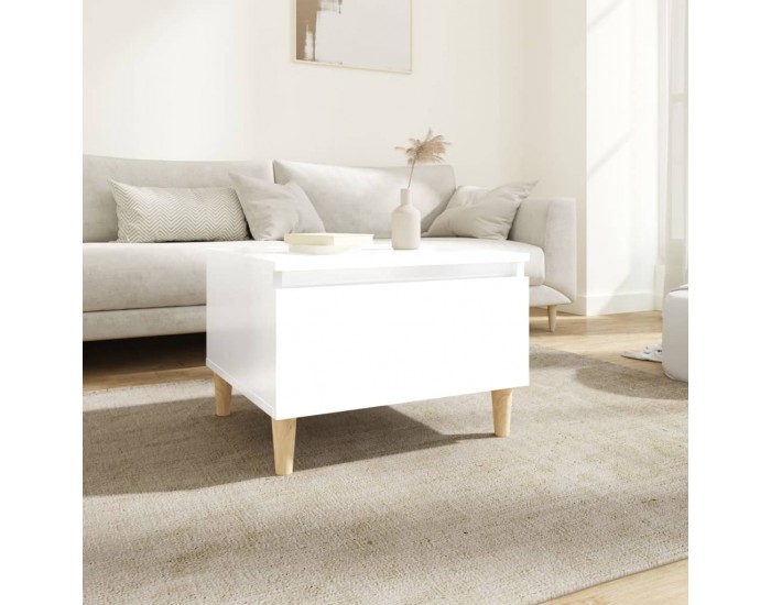 Sonata H Странична маса, бял гланц, 50x46x35 см, инженерно дърво