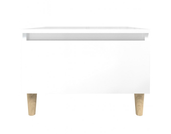 Sonata H Странична маса, бял гланц, 50x46x35 см, инженерно дърво