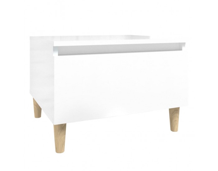 Sonata H Странична маса, бял гланц, 50x46x35 см, инженерно дърво