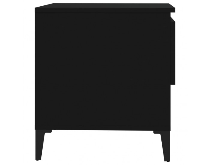 Sonata H Странична маса, черна, 50x46x50 см, инженерно дърво