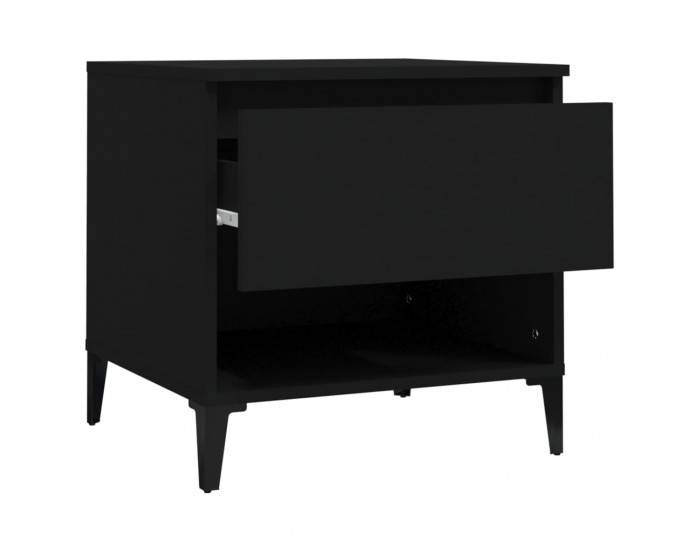 Sonata H Странична маса, черна, 50x46x50 см, инженерно дърво