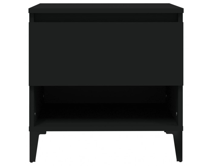 Sonata H Странична маса, черна, 50x46x50 см, инженерно дърво