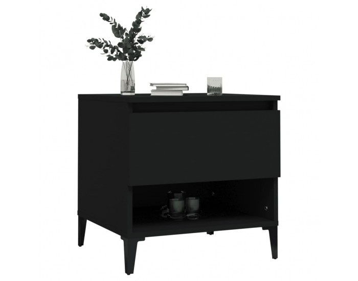 Sonata H Странична маса, черна, 50x46x50 см, инженерно дърво
