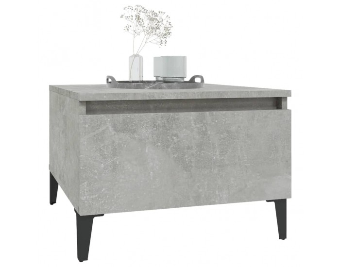 Sonata H Странични маси, 2 бр, бетонно сиво, 50x46x35см, инженерно дърво