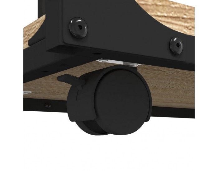 Sonata H Странична маса с колела дъб сонома 50x35x55,5см инженерно дърво