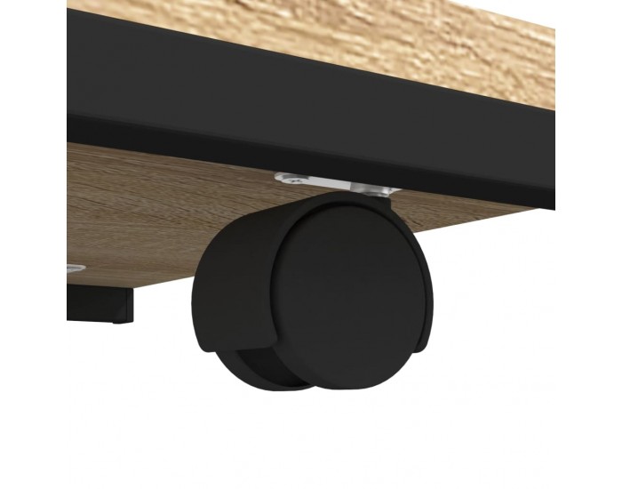 Sonata H Странична маса с колела дъб сонома 50x35x55,5см инженерно дърво