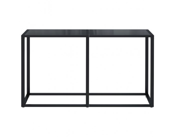 Sonata H Конзолна маса, черна, 140x35x75,5 cм, закалено стъкло