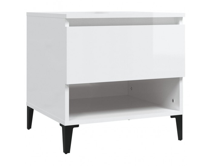 Sonata H Странична маса, бял гланц, 50x46x50 см, инженерно дърво