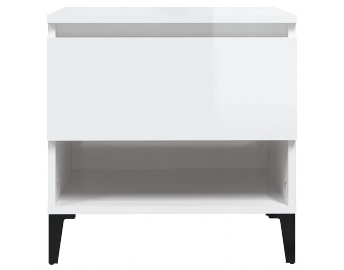 Sonata H Странична маса, бял гланц, 50x46x50 см, инженерно дърво