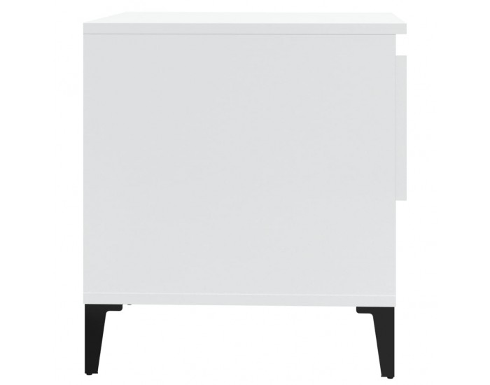 Sonata H Странична маса, бял гланц, 50x46x50 см, инженерно дърво