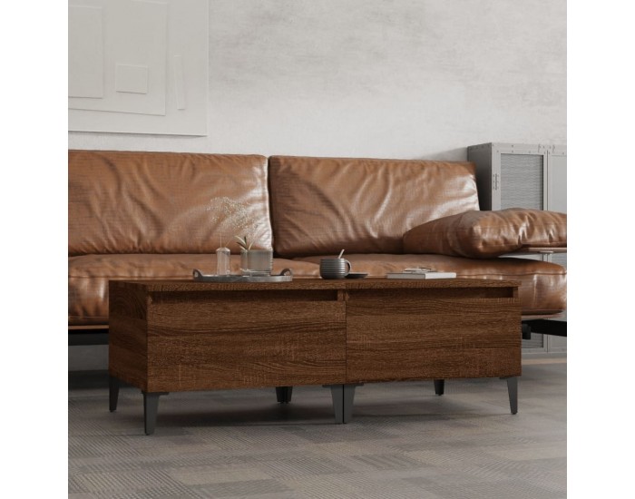 Sonata H Странични маси, 2 бр, Кафяв дъб, 50x46x35 см, инженерно дърво