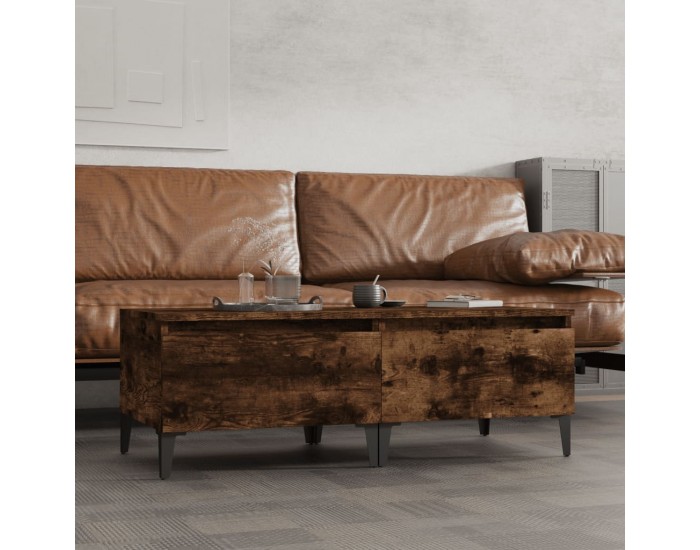 Sonata H Странични маси, 2 бр, опушен дъб, 50x46x35 см, инженерно дърво