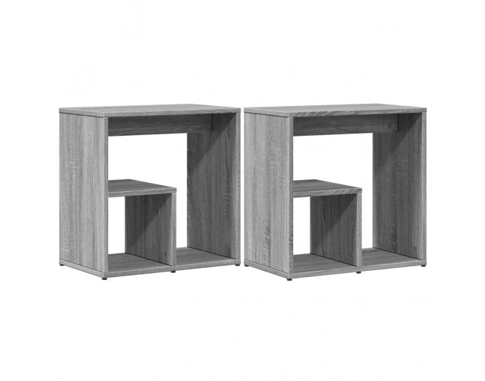 Sonata H Странични маси, 2 бр, сив сонома, 50x30x50 см, инеженерно дърво