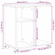 Sonata H Странична маса с колела бетонно сив 50x30x55 см инженерно дърво