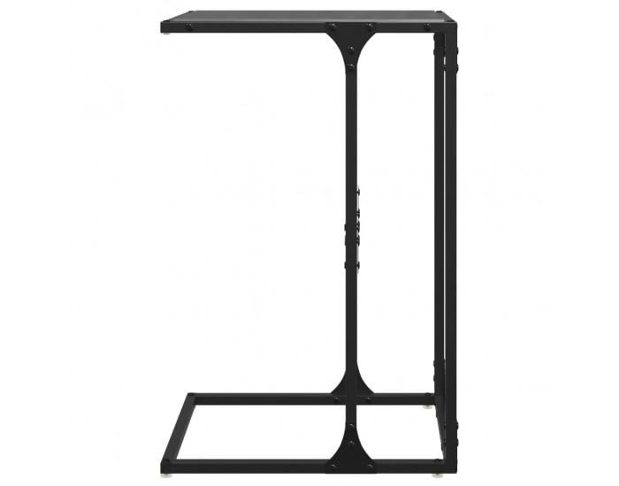 Sonata H Помощна маса с черно стъкло 40x30x61,5 см стомана