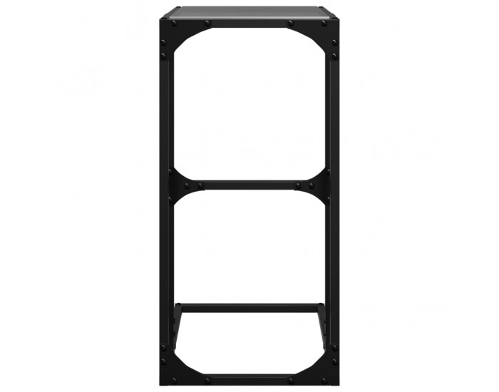 Sonata H Помощна маса с черно стъкло 40x30x61,5 см стомана