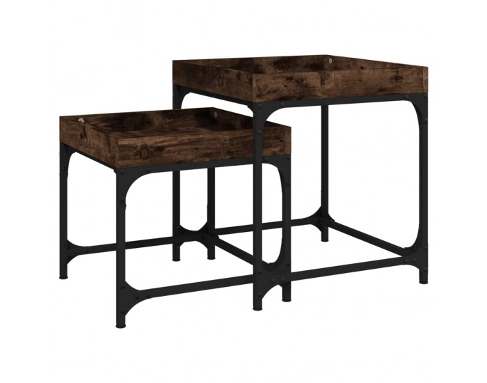 Sonata H Странични маси, 2 бр, опушен дъб, инженерно дърво