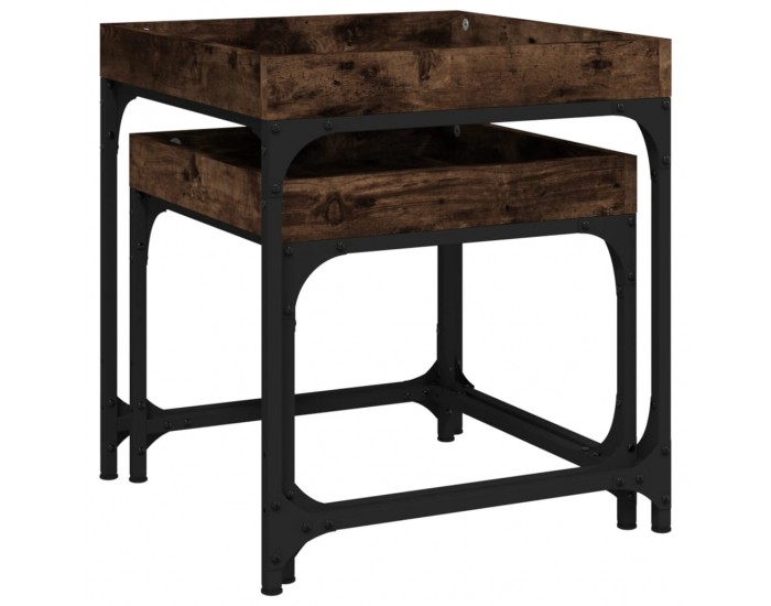 Sonata H Странични маси, 2 бр, опушен дъб, инженерно дърво