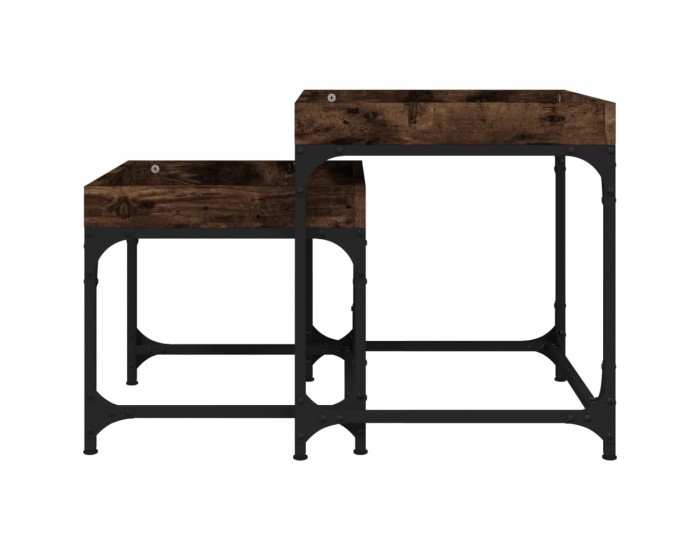 Sonata H Странични маси, 2 бр, опушен дъб, инженерно дърво