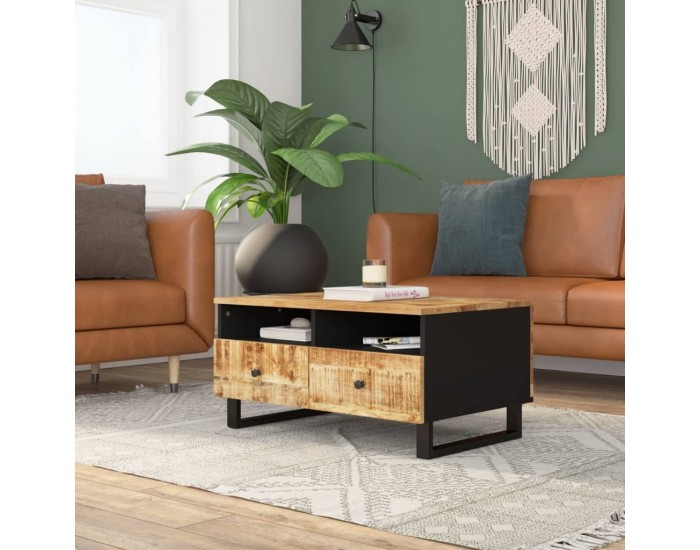 Sonata H Маса за кафе, 80x54x40 см, манго масив и инженерно дърво