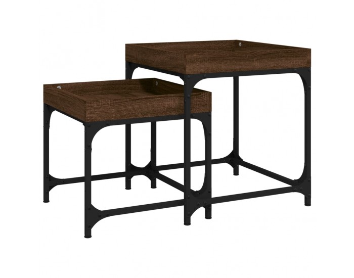 Sonata H Странични маси, 2 бр, кафяв дъб, инженерно дърво