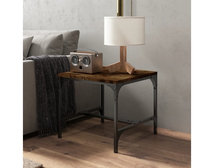 Sonata H Странични маси, 2 бр, опушен дъб, 40x40x35 см, инженерно дърво