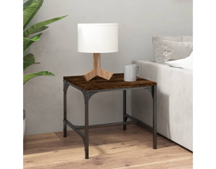 Sonata H Странични маси, 2 бр, опушен дъб, 40x40x35 см, инженерно дърво