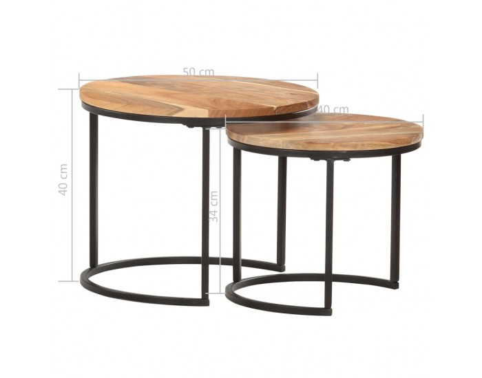 Sonata H Стифиращи маси, 2 бр, акация масив