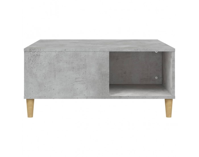 Sonata H Маса за кафе, бетонно сива, 80x80x36,5 см, инженерно дърво