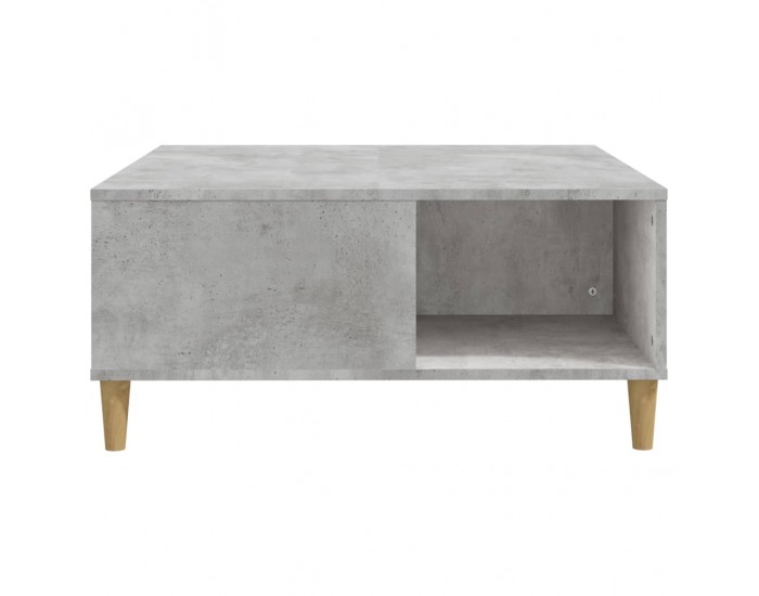 Sonata H Маса за кафе, бетонно сива, 80x80x36,5 см, инженерно дърво