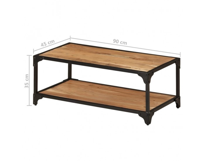 Sonata H Mаса за кафе, 90x45x35 см, масива акациева дървесина