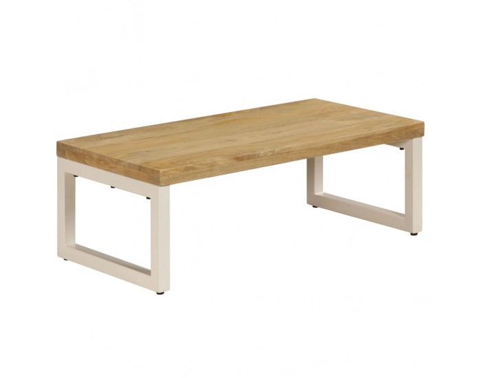 Sonata H Маса за кафе, 100x50x35 см, мангово дърво масив и стомана