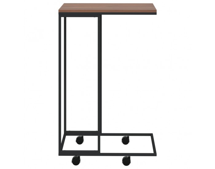 Sonata H Помощна маса с колелца черна 40x30x63,5 см инженерно дърво