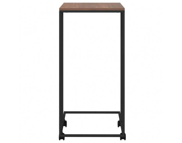 Sonata H Помощна маса с колелца черна 40x30x63,5 см инженерно дърво