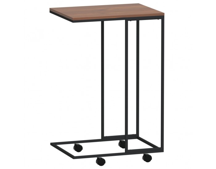 Sonata H Помощна маса с колелца черна 40x30x63,5 см инженерно дърво